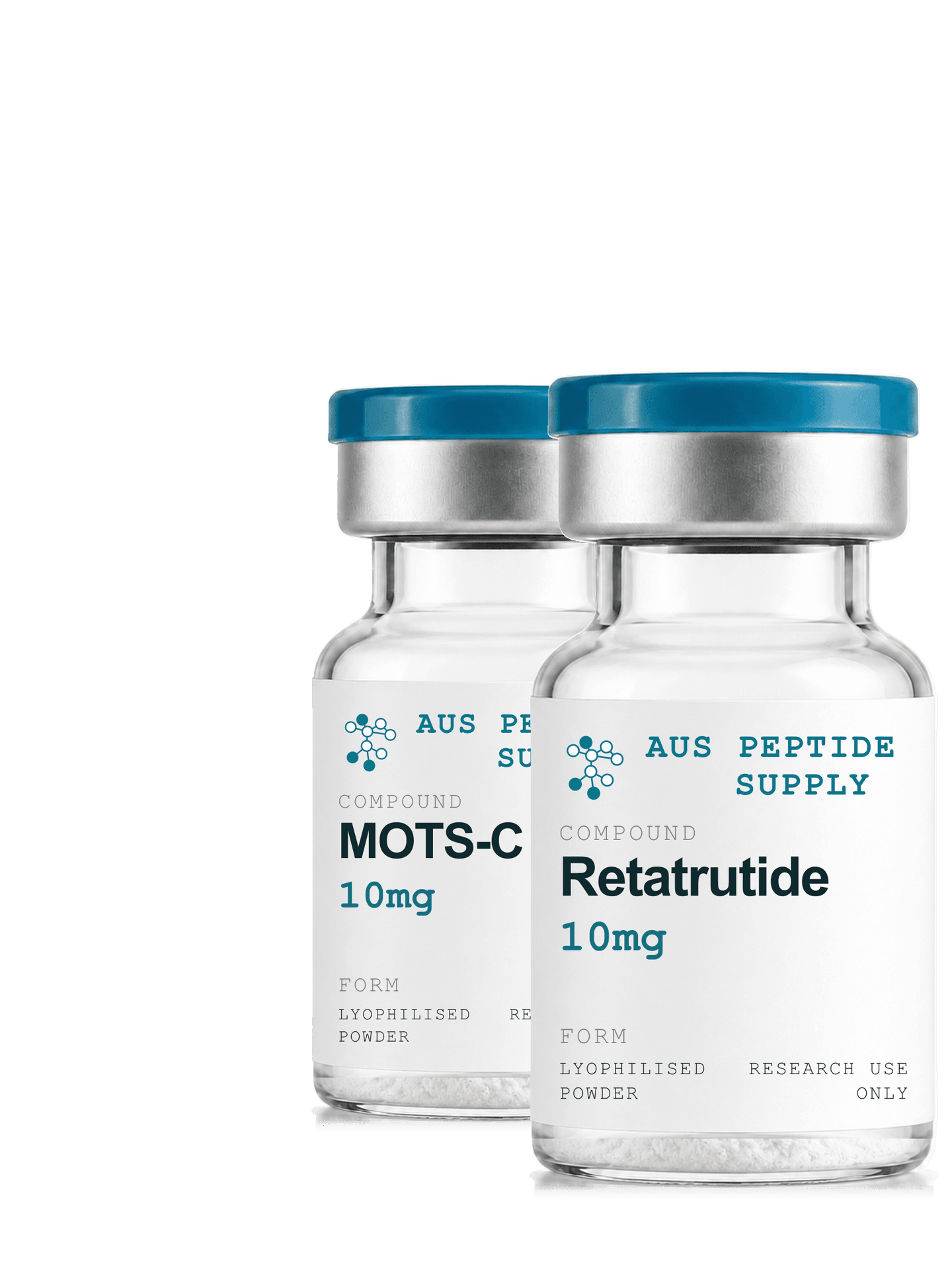 Research peptide vials