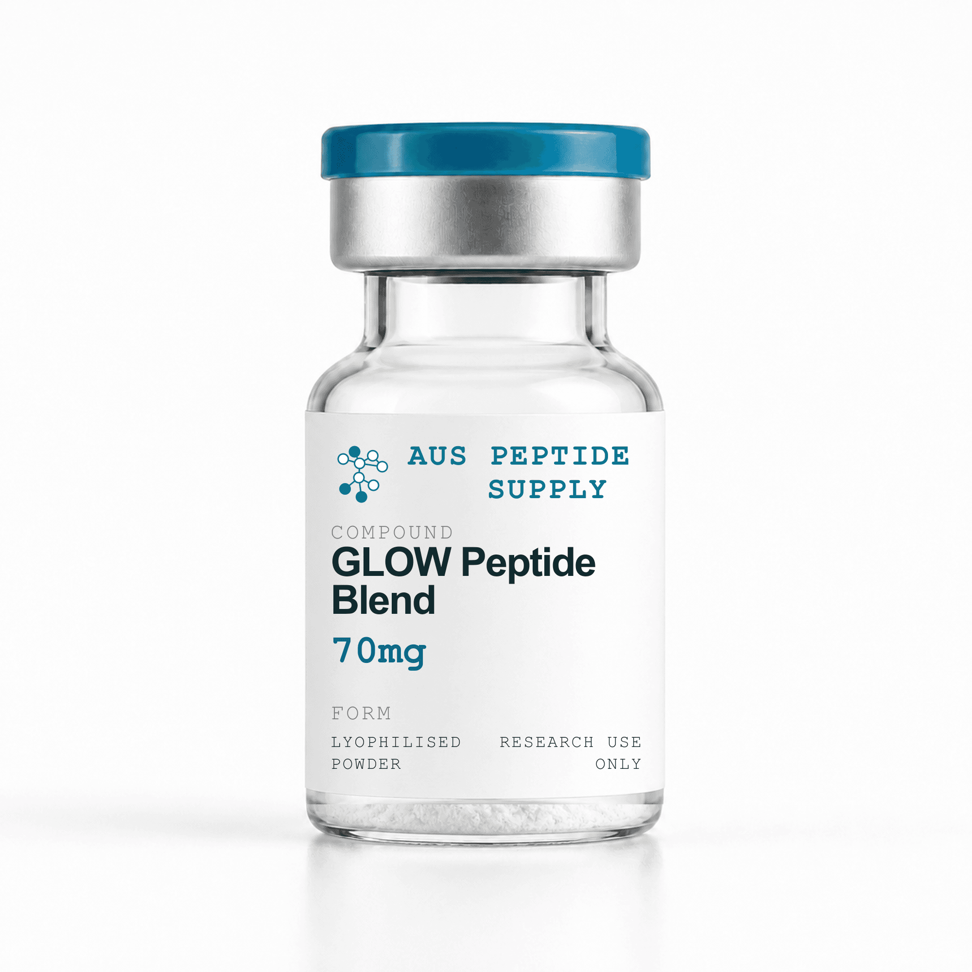 GLOW Peptide Blend (70mg) Peptide Vial - Buy Online Australia